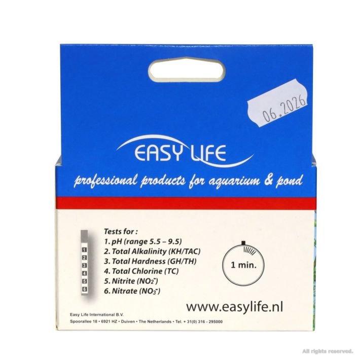 Тест-смужки для акваріумів і ставків Easy-Life 6in1 test strips 50 тестів (TST61)