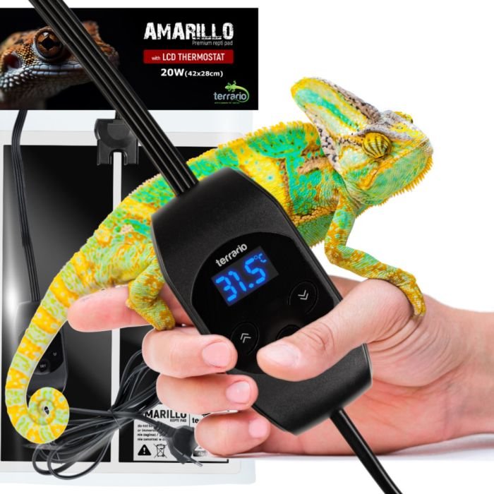 Нагрівальний мат з термостатом Terrario Amarillo 20W 42x28см