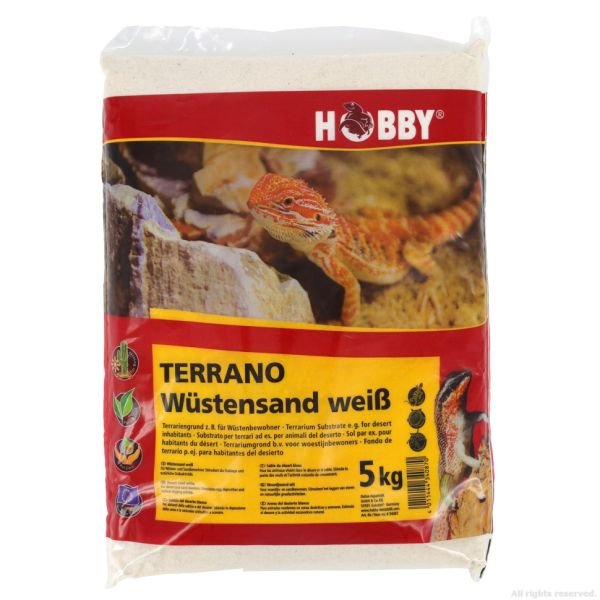 Субстрат для пустельних рептилій Hobby Terrano Desert Sand white 0,1-0,3мм 5кг (34087)