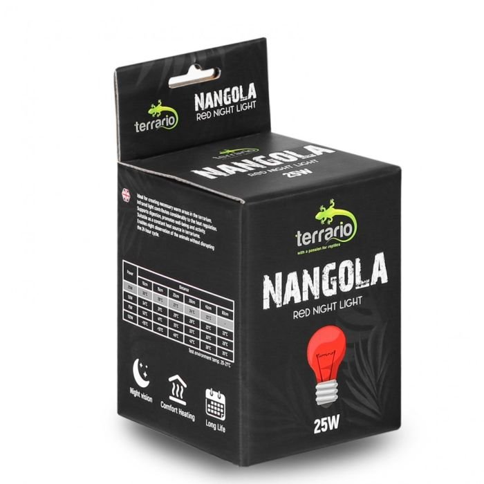 Інфрачервона нагрівальна лампа Terrario Nangola Red Night Light 25W (TR-NANGOLA-25W)