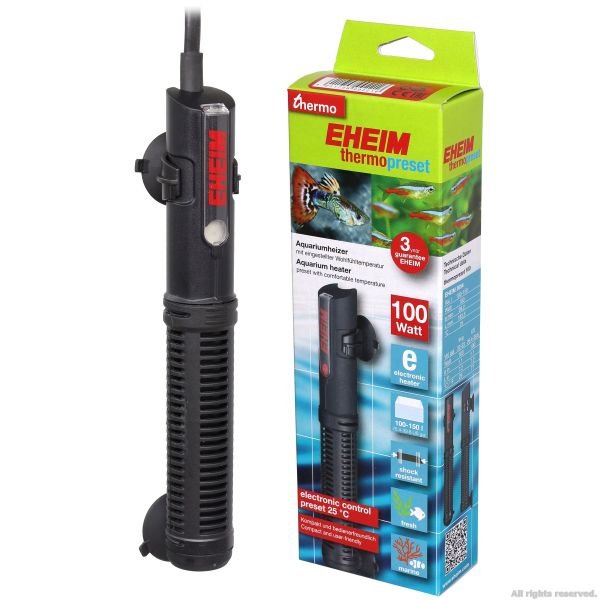 Eheim thermopreset 100W (3654010) нагрівач 25°C для акваріумів від 100л до 150л.