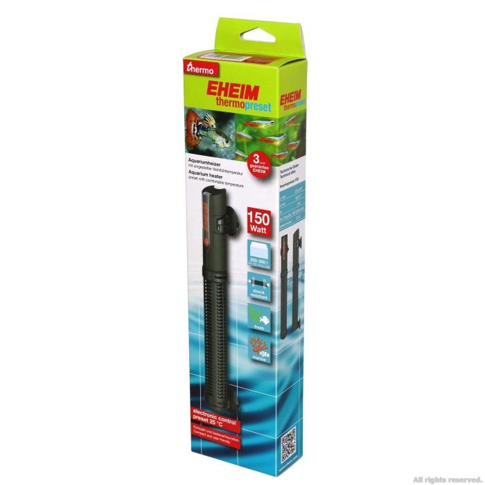 Eheim thermopreset 150W (3656010) нагрівач 25°C для акваріумів від 200л до 300л.