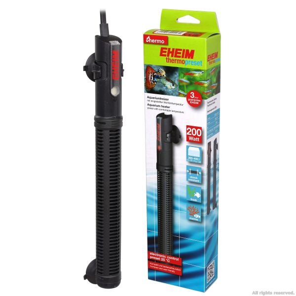Eheim thermopreset 200W (3657010) нагрівач 25°C для акваріумів від 300л до 400л.